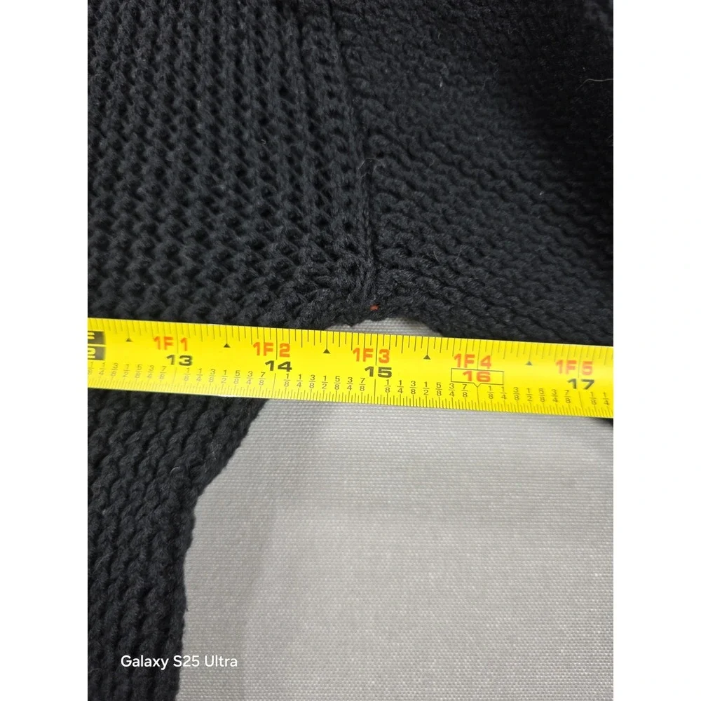 Old Navy Girls Black Sweater Medium 8 Loose Weave 3D‎ Pom Poms